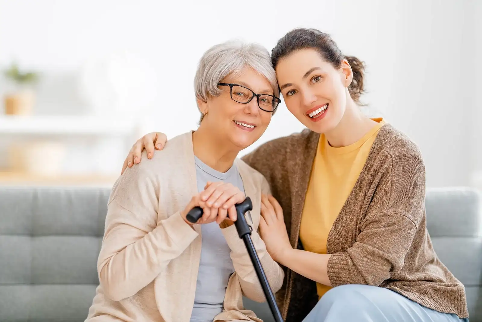 Happy Patient and Caregiver